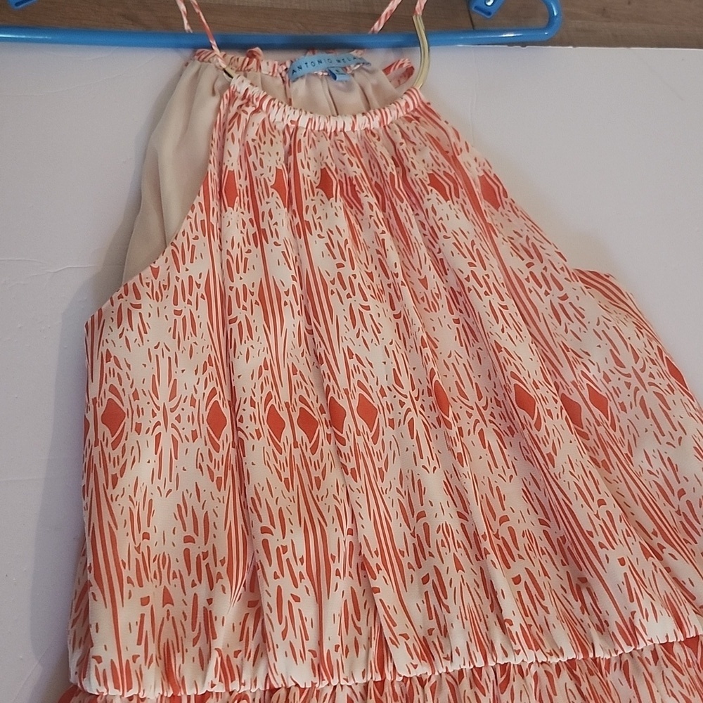 ANTONIO MELANI Coral Patterned Maxi Dress - Picture 5 of 11